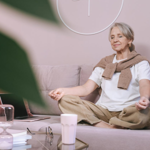 woman using visualization to relieve stress