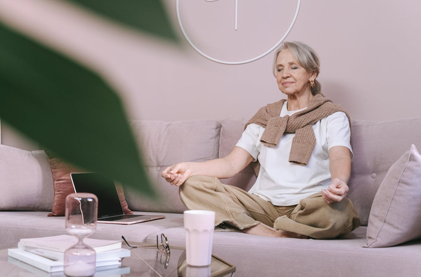 woman using visualization to relieve stress