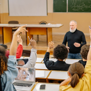 young adult students in classroom