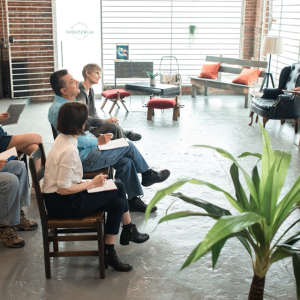 adult students in a classroom