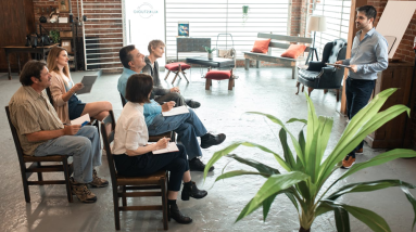 adult students in a classroom